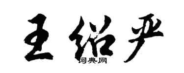 胡問遂王紹嚴行書個性簽名怎么寫