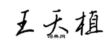 王正良王夭植行書個性簽名怎么寫