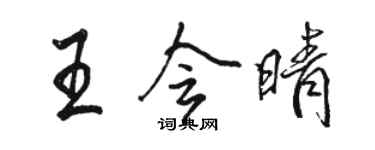 駱恆光王會晴行書個性簽名怎么寫