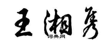 胡問遂王湘雋行書個性簽名怎么寫