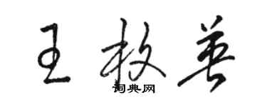 駱恆光王枚英草書個性簽名怎么寫