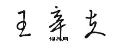 駱恆光王辛夫草書個性簽名怎么寫