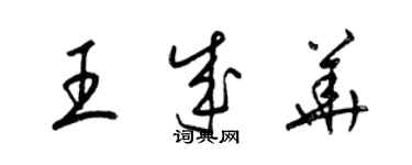 梁錦英王成華草書個性簽名怎么寫