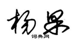 朱錫榮楊果草書個性簽名怎么寫