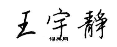 王正良王宇靜行書個性簽名怎么寫