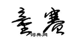 朱錫榮童賽草書個性簽名怎么寫