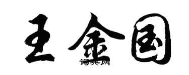 胡問遂王金國行書個性簽名怎么寫