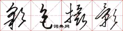 駱恆光彩色攝影草書怎么寫