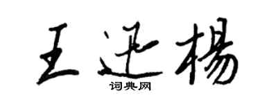 王正良王迅楊行書個性簽名怎么寫