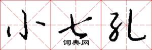 小七孔怎么寫好看