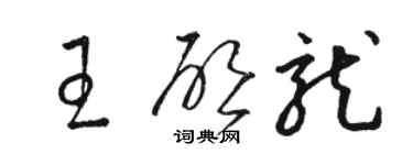 駱恆光王啟龍草書個性簽名怎么寫