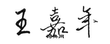 駱恆光王嘉年行書個性簽名怎么寫