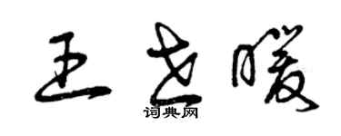 曾慶福王世暖草書個性簽名怎么寫