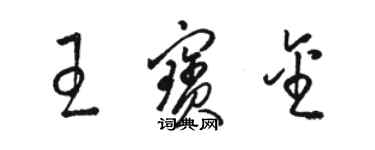 駱恆光王寶金草書個性簽名怎么寫