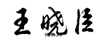 胡問遂王曉臣行書個性簽名怎么寫