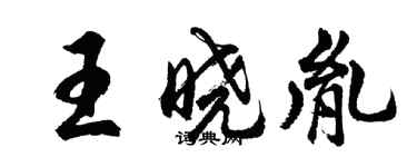 胡問遂王曉胤行書個性簽名怎么寫