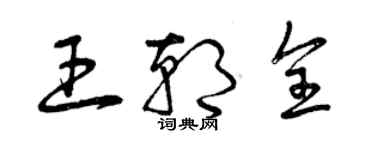 曾慶福王朝全草書個性簽名怎么寫