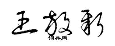 曾慶福王放新草書個性簽名怎么寫