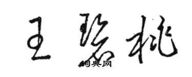 駱恆光王碧桃草書個性簽名怎么寫