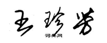 朱錫榮王珍芳草書個性簽名怎么寫