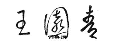 駱恆光王園青草書個性簽名怎么寫