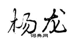 曾慶福楊龍行書個性簽名怎么寫