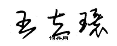 朱錫榮王立環草書個性簽名怎么寫