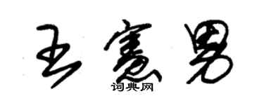 朱錫榮王憲男草書個性簽名怎么寫