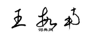 梁錦英王敏南草書個性簽名怎么寫