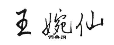 駱恆光王婉仙行書個性簽名怎么寫