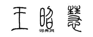 陳墨王昭慧篆書個性簽名怎么寫