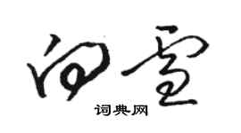 駱恆光向雪草書個性簽名怎么寫