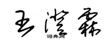 朱錫榮王澄霖草書個性簽名怎么寫