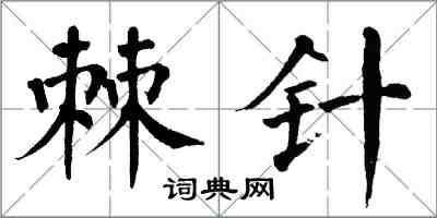 翁闓運棘針楷書怎么寫