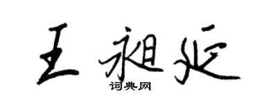 王正良王昶延行書個性簽名怎么寫