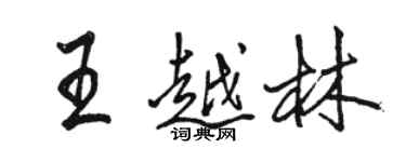 駱恆光王越林行書個性簽名怎么寫