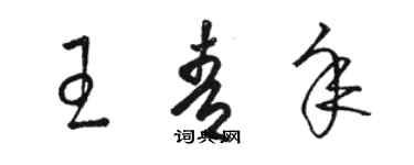 駱恆光王青年草書個性簽名怎么寫