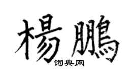 何伯昌楊鵬楷書個性簽名怎么寫