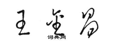 駱恆光王金昌草書個性簽名怎么寫