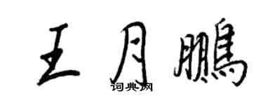 王正良王月鵬行書個性簽名怎么寫