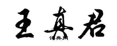 胡問遂王真君行書個性簽名怎么寫