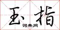 荊霄鵬玉指行書怎么寫