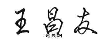 駱恆光王昌友行書個性簽名怎么寫