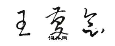 駱恆光王慶念草書個性簽名怎么寫