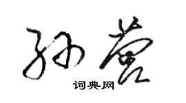 駱恆光孫營草書個性簽名怎么寫