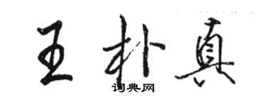 駱恆光王朴真行書個性簽名怎么寫