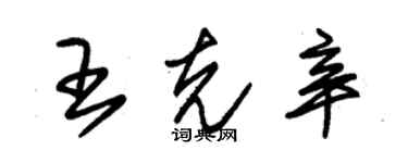 朱錫榮王克辛草書個性簽名怎么寫