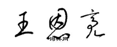 梁錦英王恩亮草書個性簽名怎么寫