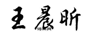 胡問遂王晨昕行書個性簽名怎么寫