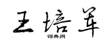 曾慶福王培軍行書個性簽名怎么寫